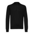 Strickpullover CASUAL FRIDAY "Strickpullover CFKarl", Herren, Gr. L, schwarz (anthrazit schwarz), Obermaterial: 50% Wolle WO. 50% Polyacryl PAN., unifarben, casual, normal, Rundhals, Pullover