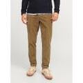 Chinos JACK & JONES "JPSTACE JJCORDUROY CHINO SN" Gr. 32, Länge 34, braun (e.wood), Herren, Web, Obermaterial: 98% Baumwolle, 2% Elasthan, meliert, Hosen