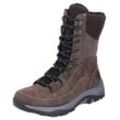 Winterboots RIEKER Gr. 37, braun (braun, schwarz), Damen, Lederimitat, Textil, Schuhe, Outdoorboots, Stiefelette mit TEX und Innenreißverschluss