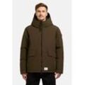 Winterjacke KHUJO "Gero-YM" Gr. L (52), grün, Herren, Material: 85% Polyester, 15% Baumwolle, Futter: 100% Polyester, Wattierung: 100% Polyester, Jacken, Warme Herren Outdoorjacke mit Kapuze