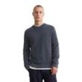 Rundhalspullover MARC O'POLO DENIM, Herren, Gr. L, blau (true navy), Strick, Obermaterial: 100% Baumwolle, regular fit, Rundhals, Langarm Rippbündchen, Pullover