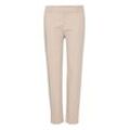 Stoffhose PULZ JEANS "Stoffhose PZBindy", Damen, Gr. 32, N-Gr, grau (string), Web, Obermaterial: 52% Baumwolle CO. 45% Polyester PES. 3% Elasthan EL., casual, regular fit knöchellang, Hosen