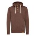 Kapuzenpullover SOLID "Hoodie SDTripStrip", Herren, Gr. S, braun (coffe b me), Web, Obermaterial: 50% Baumwolle CO. 50% Polyester PES., unifarben, casual, Langarm, Pullover