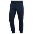 Jogginghose SOLID "Jogginghose SDGello" Gr. L, N-Gr, blau (insignia b), Herren, Obermaterial: 95% Baumwolle CO. 5% Viskose LENZINGu00bf ECOVEROu00bf CV LenzEcov., Hosen