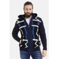 Cardigan CIPO & BAXX "Jacken", Herren, Gr. L, blau (navyblau), 100% Polyacryl, unifarben, Basic, regular fit, V-Ausschnitt, Langarm, Strickjacken, im modernem Look, CP256