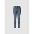 Skinny-fit-Jeans PEPE JEANS "SKINNY JEANS MW", Damen, Gr. 27, Länge 32, medium used stone wash, Denim/Jeans, Obermaterial: 98% Baumwolle, 2% Elasthan, casual, skinny fit, Jeans, in verschiedenen Waschungen