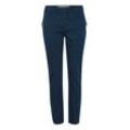 Chinohose PULZ JEANS "Chinohose PZViba" Gr. 38, N-Gr, blau (schwarz sapphire), Damen, Obermaterial: 65% Baumwolle CO. 33% Polyester PES. 2% Elasthan EL., Hosen