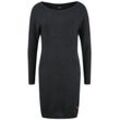 Strickkleid OXMO "Strickkleid OXElla" Gr. L, grau (dar m), Damen, Obermaterial: 70% Viskose CV. 30% Nylon NY., Kleider