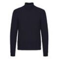 Strickpullover CASUAL FRIDAY "Strickpullover CFKARL structured roll neck knit", Herren, Gr. L, blau (schwarz navy), Web, Obermaterial: 100% Baumwolle CO., unifarben, elegant, normal, Pullover