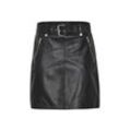 Lederrock B.YOUNG "Lederrock BYDENNO SKIRT -" Gr. 42, schwarz, Damen, Obermaterial: 100% Schafsleder sheepskin., Röcke