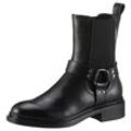 Bikerboots TAMARIS Gr. 36, schwarz Damen Schuhe Blockabsatz, Chelseaboots, Stiefelette mit Zierriegel und NIeten