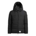 Winterjacke KHUJO "Loga2-YM" Gr. L (52), grau, Herren, Material: 100% Polyester, Futter: 100% Polyester, Wattierung: 100% Polyester, Jacken, Steppjacke mit abnehmbarer Kapuze und Rucksackträgern