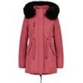 Winterjacke ALIFE & KICKIN "Damen KierseyAK A", Damen, Gr. L, rot (astro dust), 100% Polyester, Jacken, Kurzer Mantel mit weichem Teddy-Innenfutter und abnehmbarer Kapuze