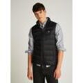 Steppweste TOMMY JEANS "TJM LT DOWN VEST EXT", Herren, Gr. L, schwarz, Web, Obermaterial: 100% Polyamid, unifarben, casual, normal hüftlang, Westen, mit Daunenwattierung