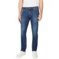 Tapered-fit-Jeans PEPE JEANS "TAPERED JEANS", Herren, Gr. 33, Länge 34, blau (medium schwarz), Denim/Jeans, Obermaterial: 99% Baumwolle, 1% Elasthan, casual, gerade, unten schmal, Jeans