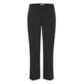 Stoffhose PULZ JEANS "Stoffhose PZBindy", Damen, Gr. 34, N-Gr, schwarz (schwarz beauty), Obermaterial: 52% Baumwolle CO. 45% Polyester PES. 3% Elasthan EL., casual, regular fit knöchelfrei, Hosen