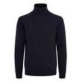 Strickpullover CASUAL FRIDAY "Strickrollkragenpull CFKarl", Herren, Gr. M, schwarz (anthrazit schwarz), Feinstrick, Obermaterial: 80% Wolle WO. 20% Polyamid PA., unifarben, casual, normal, Pullover