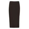 Bleistiftrock PULZ JEANS "Bleistiftrock PZSARA Pencil Skirt", Damen, Gr. XS, braun (espresso), Obermaterial: 80% Viskose LENZING ECOVERO CV LenzEcov. 20% Polyester PES., Basic, körpernah normal, Röcke