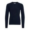 Strickpullover CASUAL FRIDAY "Strickpullover CFKarlo", Herren, Gr. L, blau (schwarz navy), Obermaterial: 100% Baumwolle CO., unifarben, casual, normal, Pullover