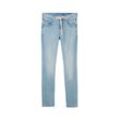 TOM TAILOR Damen Tapered Jeans mit recycelter Baumwolle, blau, Uni, Gr. 31/32