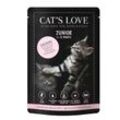 CAT'S LOVE Katzenfutter Katze Junior in Gelee Huhn mit Algenkalk & Distelöl 48x85 g