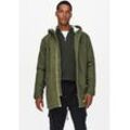 Parka ONLY & SONS "ONSALEXANDER LIFE PARKA OTW VD", Herren, Gr. S (46/48), grün (olive night), Web, Obermaterial: 100% Baumwolle. Futter: 100% Polyester. Wattierung: 100% Polyester, unifarben, modisch, regular fit normal, Langarm, Jacken