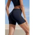 Funktionsshorts LASCANA "Po Push Up", Damen, Gr. XS (32/34), N-Gr, blau (dunkelblau), Rippware, Obermaterial: 91% Polyamid, 8% Elasthan, 1% Polyester, unifarben, sportlich, figurbetont ca. Mitte Oberschenkel, Hosen, mit Rippstruktur und Shapingeffekt, Sportshorts