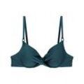 Triumph - Bikini Top gefüttert - Dark blue 36A - Madras - Bademode für Frauen