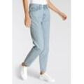 Mom-Jeans LEVI'S "80S MOM JEANS", Damen, Gr. 29, Länge 28, blau (don't be frayed), Denim/Jeans, Obermaterial: 100% Baumwolle, casual, straight fit lang, Jeans