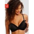 Still-BH LASCANA, Damen, Gr. 75, Cup F, schwarz, Microtouch, Spacer, Obermaterial: 52% Polyester, 30% Polyamid, 18% Elasthan, Basic, bequem, BHs BH Still-BH Bügelloser-BH Soft-BH, mit leichten Spacer Cups