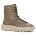 Schnürboots GEOX "D SPHERICA EC4.1 D" Gr. 36, grau (taupe) Damen Schuhe Plateau Boot, Chunky Winterboot mit Warmfutter