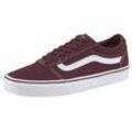 Sneaker VANS "Ward" Gr. 44, rot (bordeaux), Textil, Schuhe Skaterschuh Canvassneaker Sneaker low, aus textilem Canvas-Material