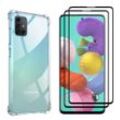 Hülle Samsung Galaxy A51 und 2 schutzfolien - TPU - Transparent