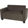 2er Sofa Couch Moncalieri Loungesofa Stoff/Textil braun