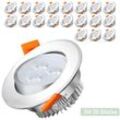 Vingo 20X led Spot Einbaustrahler Set Einbauleuchte Deckenleuchte Strahler IP44 3W Warmweiß