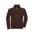 Sweat-Jacke Herren JN870 Gr. m brown/stone - James&nicholson