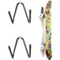 Lablanc - Set mit 2 Skateboard-Wandhalterungen, mit Aufhängeschrauben, für Skateboard, Longboard, Pennyboard, klassische Gitarre