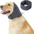 Dog Calm No-Turn Hoodie zur Heilung von Hundehämatomen, No-Turn-Lärmschutz zur Linderung von Angstzuständen (Grau, l)