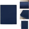 Vidaxl - Bettlaken - Living Spannbettlaken 2 Stk. Jersey Marineblau 160x200 cm Baumwolle - Blau