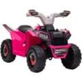 Elektro Kinderquad, Elektrofahrzeug mit Vorwärts-und Rückwärtsfunktion, 2,5 km/h, 6 v Mini Elektroquad für Kinder 1,5-3 Jahre, Rosa - Homcom