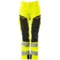 Damen-Hose mit Knietaschen 19078-511-1709 Gr. 40 hi-vis gelb/schwarz - Mascot