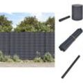 Zaunfelder - Living Gartenzaun-Sichtschutz pvc 70×0,19 m Dunkelgrau - Grau