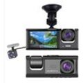 Tigrezy - 3 Kameras Dashcam 1080P 2 Zoll Bildschirm Dashcam Schwarz Fahrerrekorder für Taxi auto dvr Rückfahrkamera Universal