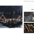 Vidaxl - Weihnachtsbeleuchtung - Living Lichtervorhang led Eiszapfen 10 m 400 led Bunt 8 Funktionen