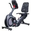 Liege-Ergometer U.N.O. FITNESS "RC 70", silber (schwarz, silberfarben), FahrradtrainerB:66cm H:120cm L:165cm, Schwungmasse ca. 12 kg, 32 Widerstandsstufen, B:66cm H:120cm L:165cm