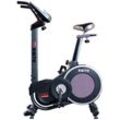 Ergometer U.N.O. FITNESS "EB 70", silber (schwarz, silberfarben), FahrradtrainerB:62cm H:140cm L:112cm, Schwungmasse ca. 12 kg, 32 Widerstandsstufen, B:62cm H:140cm L:112cm