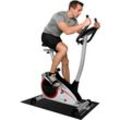 Ergometer CHRISTOPEIT SPORT "AL 2" Gr. 1, silber (silberfarben), Fahrradtrainer, ohne Unterlegmatte, Schwungmasse ca. 9 kg, 24 Widerstandsstufen, B:59cm H:134cm L:96cm