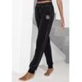 Nickihose VIVANCE Gr. 32/34, N-Gr, schwarz, Damen, Nicki, Obermaterial: 100% Polyester, unifarben, Hosen, mit Glitzerdruck