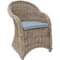 Rattansessel 'Gupon' 100% Baumwolle, Rattan