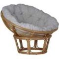 Sessel 'Papasan' honig, Ø 80 cm Rattan